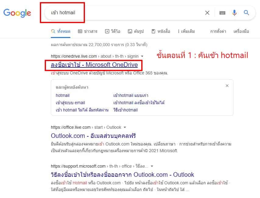 วิธีแก้ไขลืมรหัสผ่าน Hotmail หรือ Outlook บทความนี้มีทางออก - Siam Tips