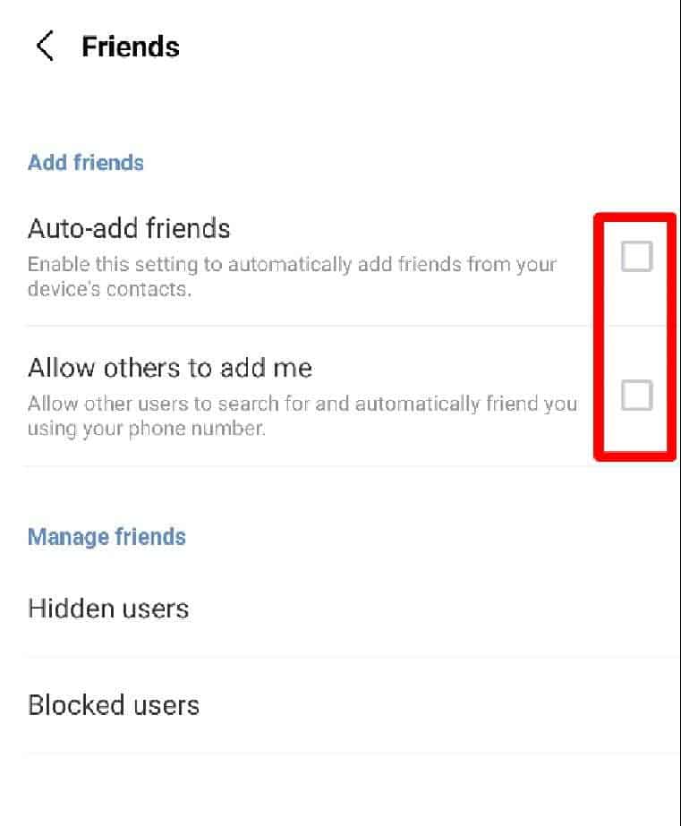 ปิดฟังก์ชันเพิ่มเพื่อนอัตโนมัติ