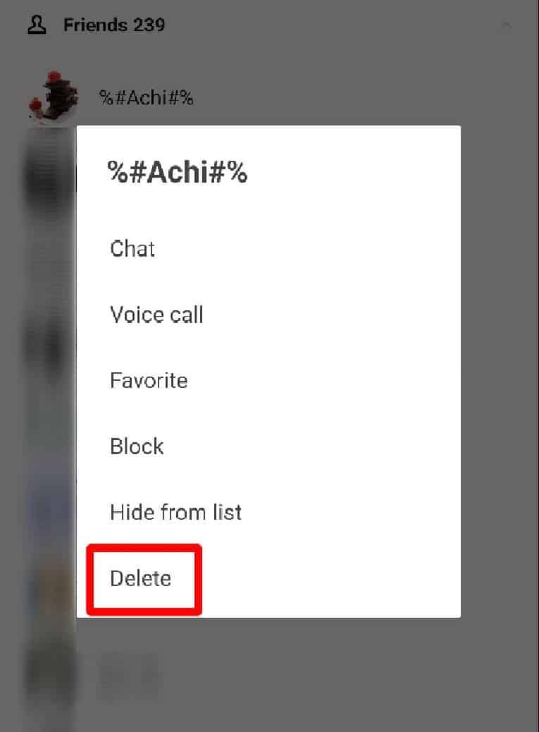 วิธีลบเพื่อนในไลน์