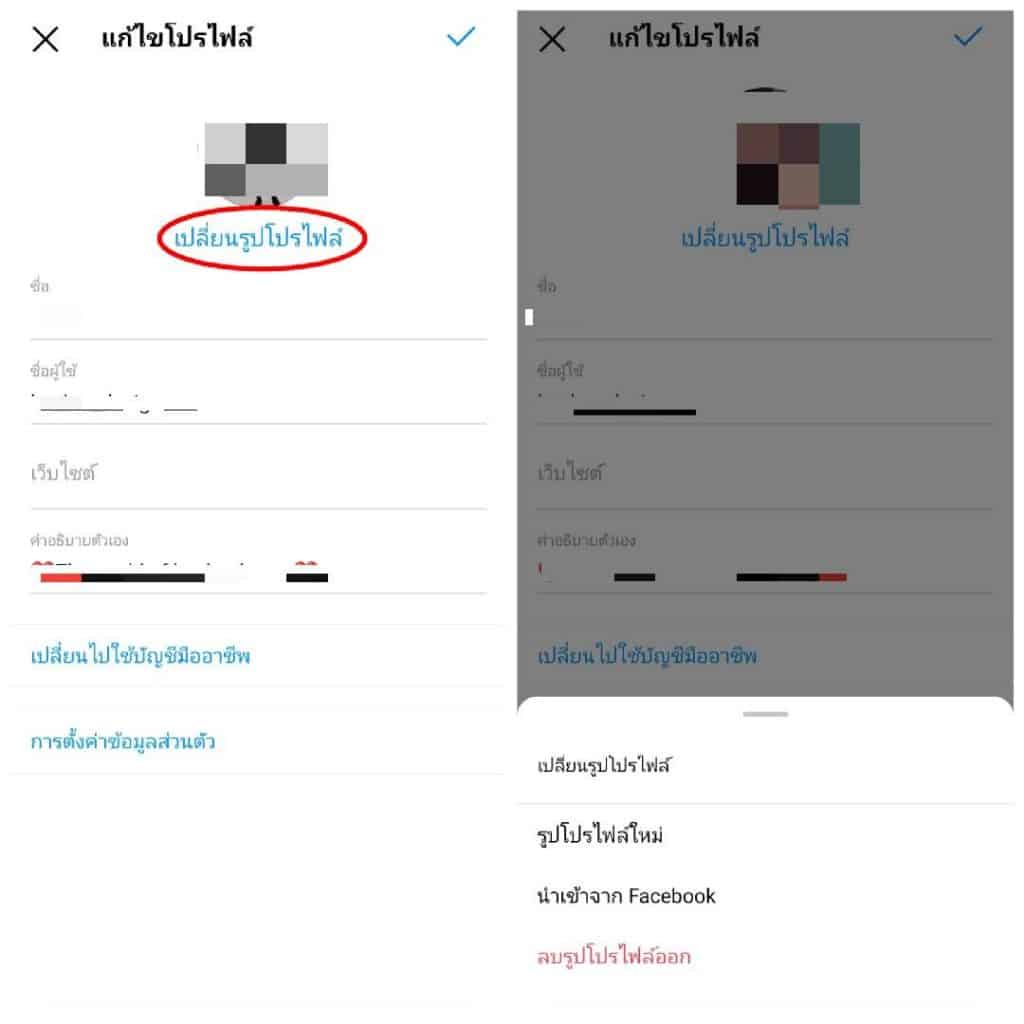 เปลี่ยนรูปโปรไฟล์ไอจี 2